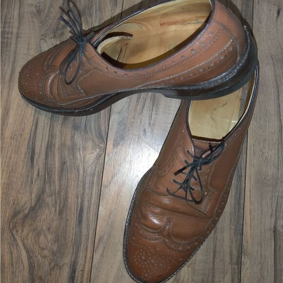 NETTLETON Oxfords Wingtip Vintage Brown Pebbled Leather Men Dress Shoes Size 10. main image 9